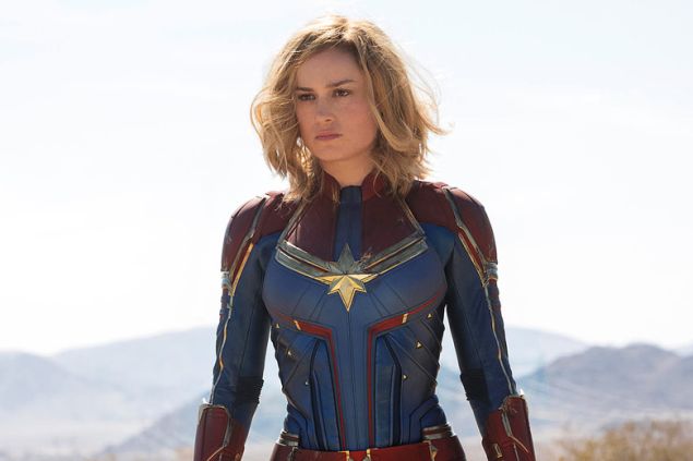 Brie Larson in Captain Marvel.