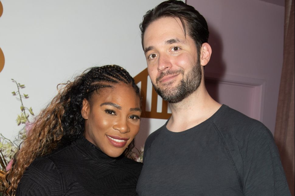 Serena Williams and husband Alexis Ohanian attend The Serena Collection Pop-Up VIP Reception at Melody Eshani on November 30, 2018 in Los Angeles, California.