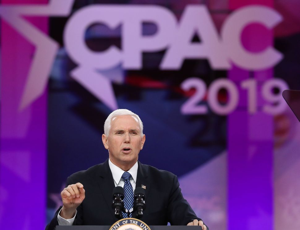 Vice President Mike Pence speaks during CPAC 2019.