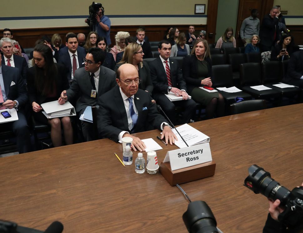 Commerce Secretary Wilbur Ross appears before the House Oversight and Reform Committee.