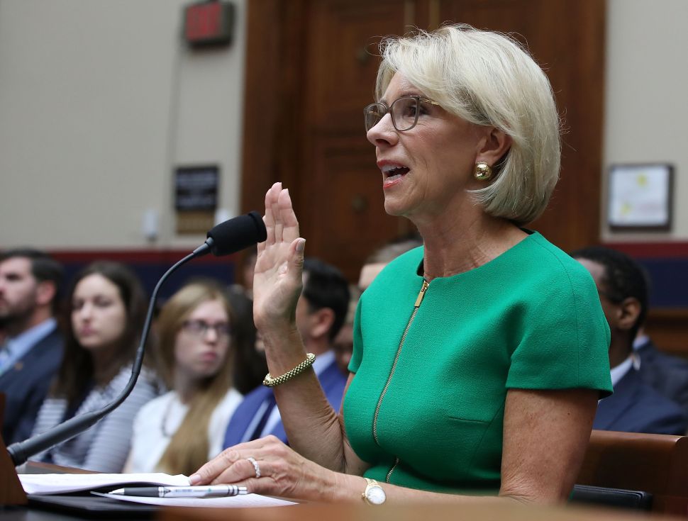 Education Secretary Betsy DeVos.