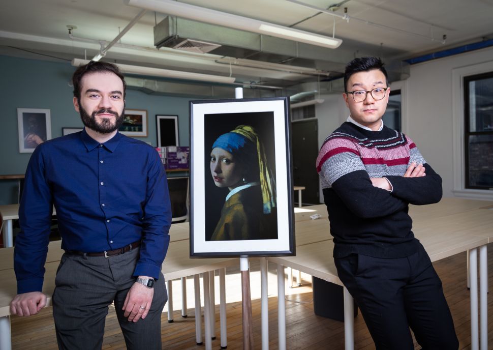 Vladimir Vukicevic (left) and Jerry Hu, cofounders of Meural.