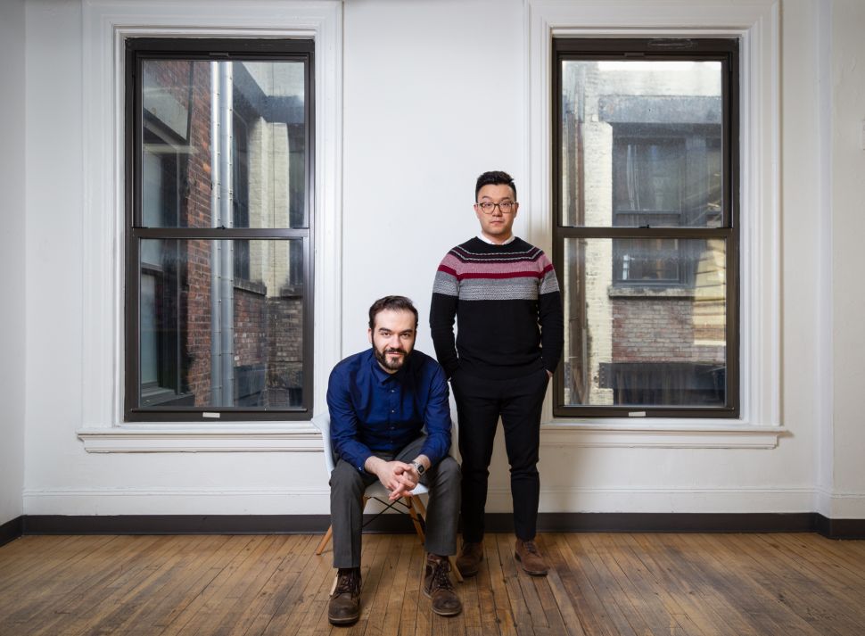 Vladimir Vukicevic (left) and Jerry Hu, co-founders of Meural.