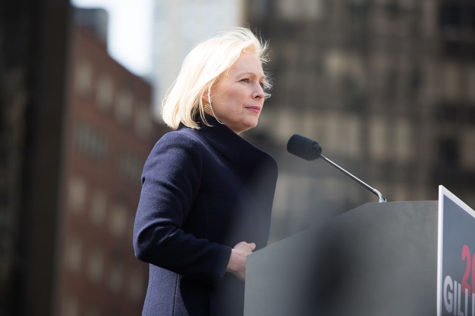 Sen. Kirsten Gillibrand announces her presidential candidacy in New York on March 24, 2019.