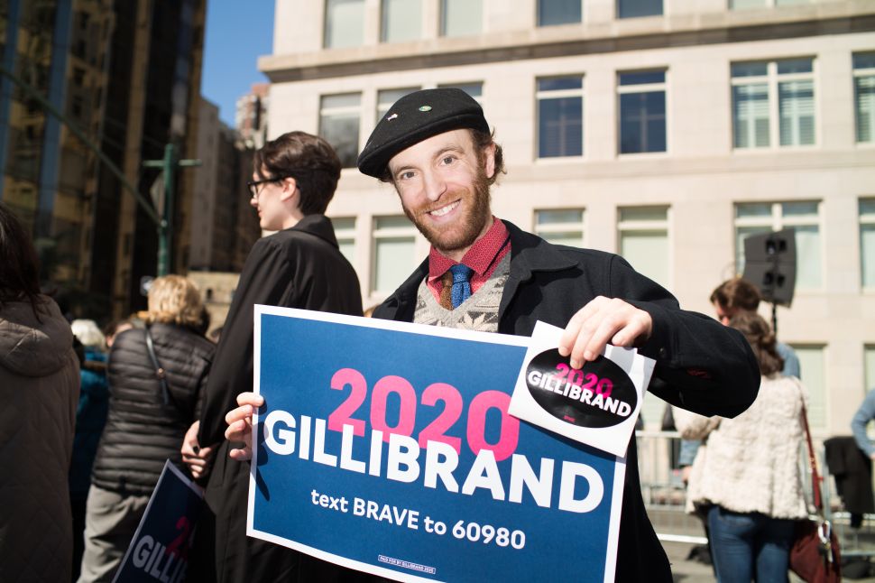 Aaron Netsky at the kickoff for Kirsten Gillibrand's presidential candidacy in New York on March 24, 2019.