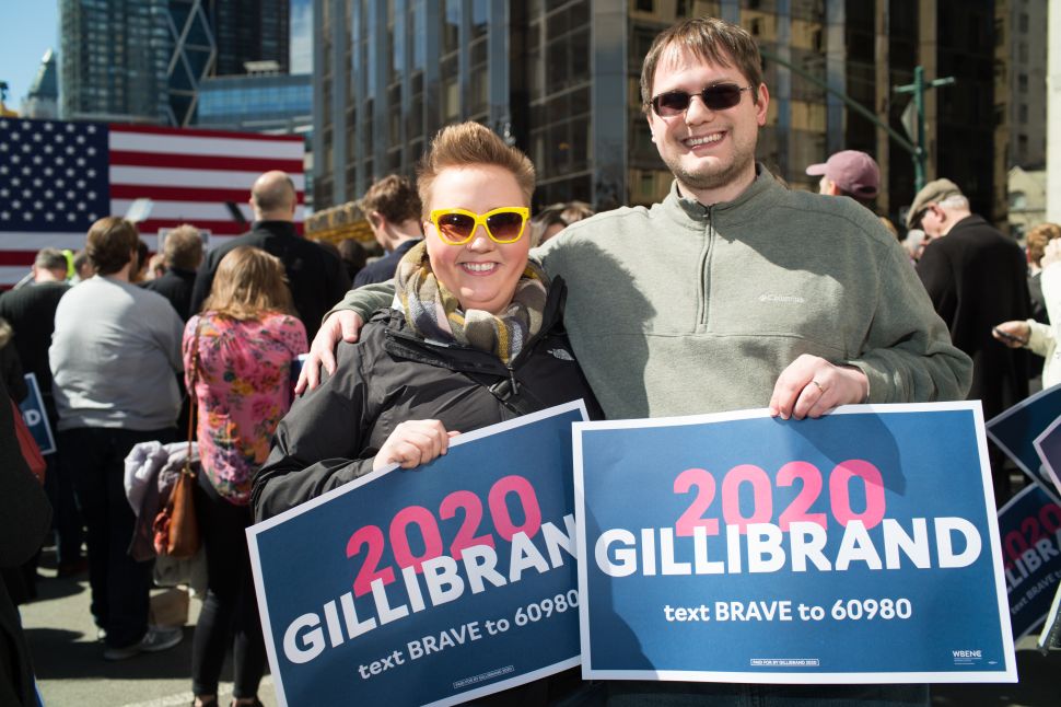 at the kickoff for Kirsten Gillibrand's presidential candidacy in New York on March 24, 2019.
