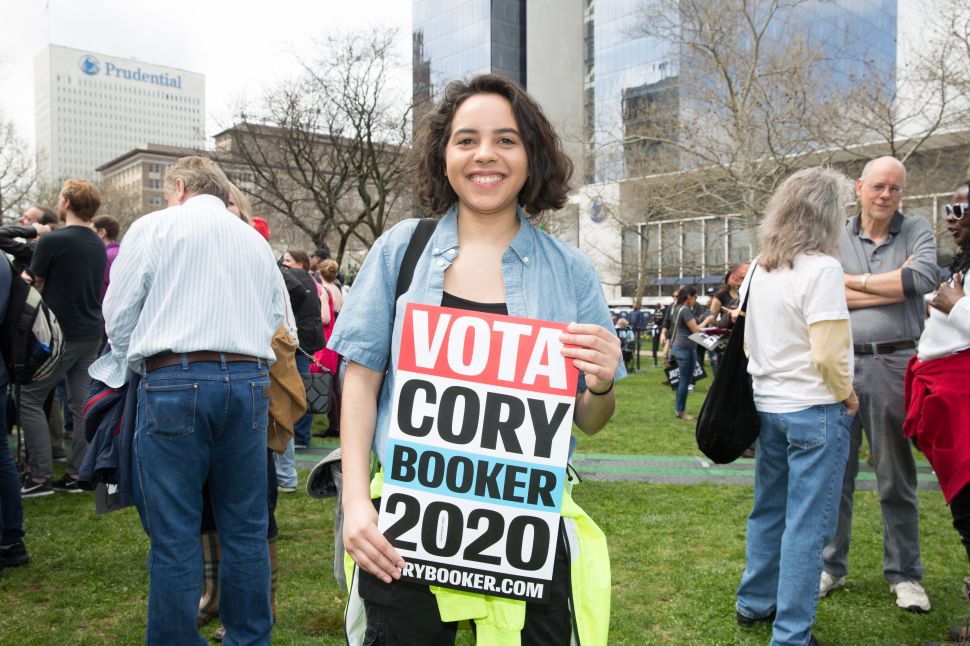 Valentina at the Cory Booker "Justice For All" Kickoff Tour in Newark, N.J. on April 13, 2019.