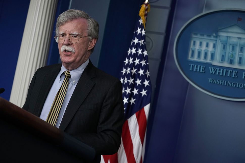 National Security Advisor John Bolton.
