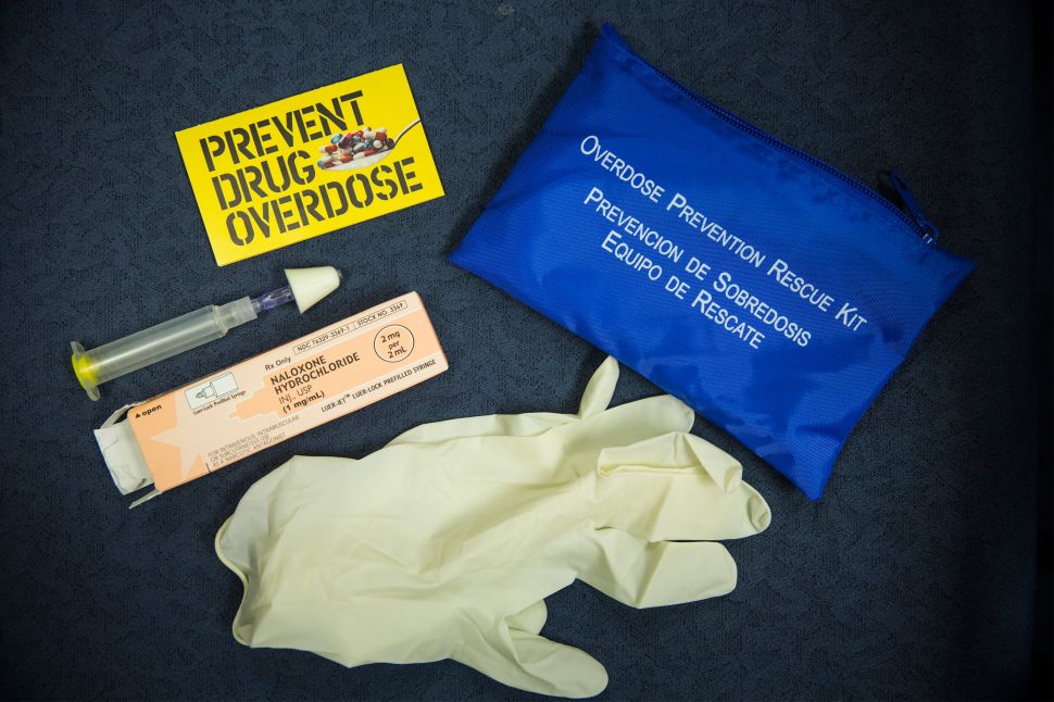 This naloxone kit can reverse the effects of an opioid overdose.