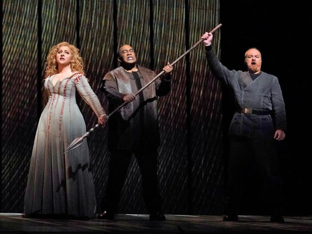 Christine Goerke, Eric Owens and Evgeny Nikitin swear a bloody oath in 'Götterdämmerung'.