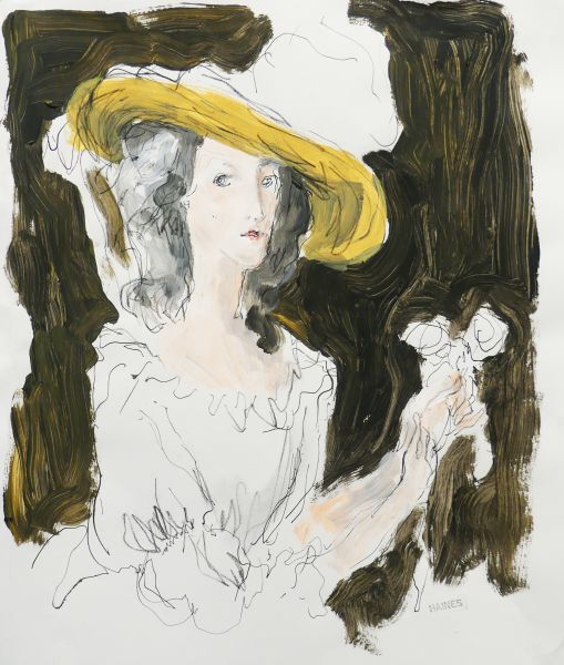 Woman With Hat by Richard Haines