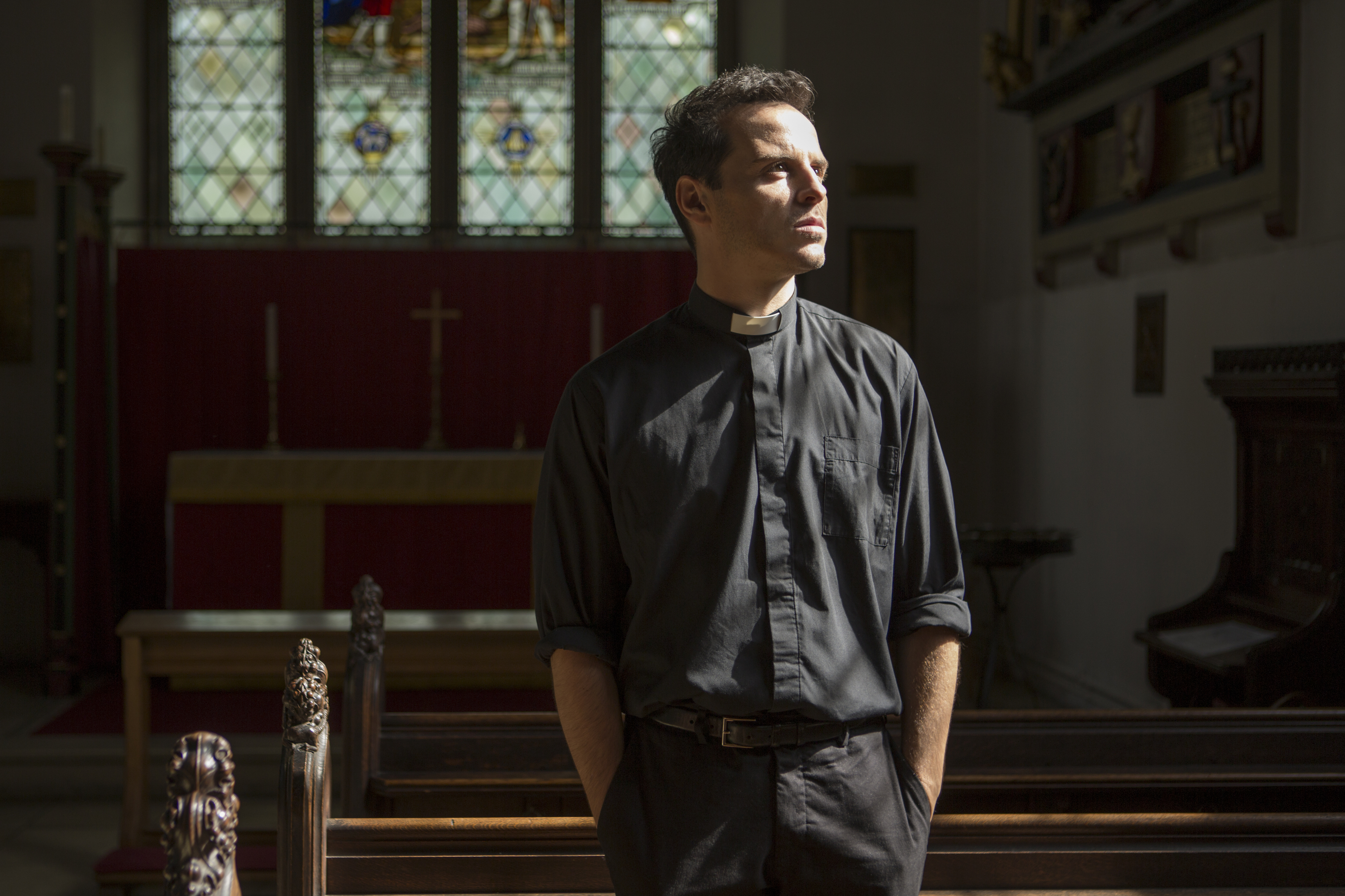 Andrew Scott as the Priest in 'Fleabag.'