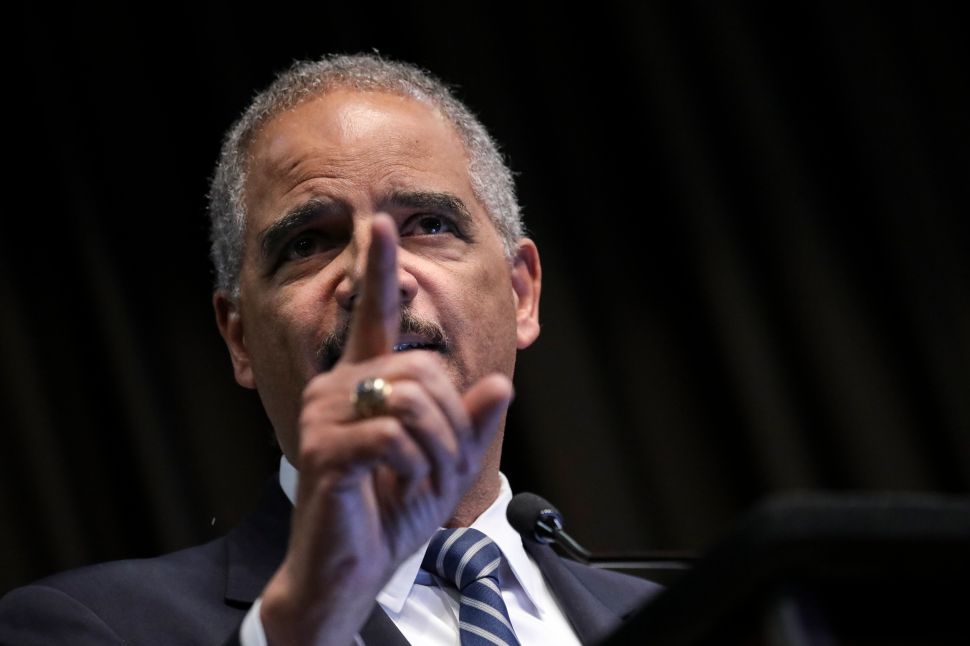 Former U.S. Attorney General Eric Holder.