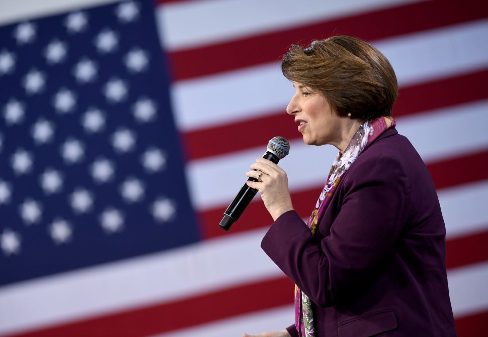 Democratic presidential candidate U.S. Sen. Amy Klobuchar (D-MN).