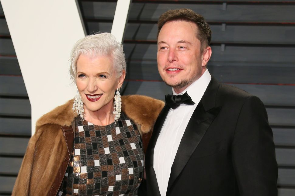 Elon Musk and his mother, supermodel Maye Musk.