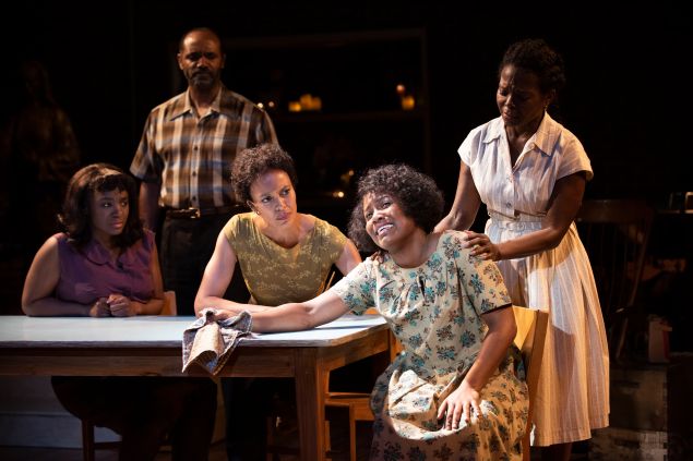 Saycon Sengbloh, Nathaniel Stampley, Eisa Davis, Anastacia McCleskey, and LaChanze in The Secret Life of Bees. Photo: Ahron R. Foster