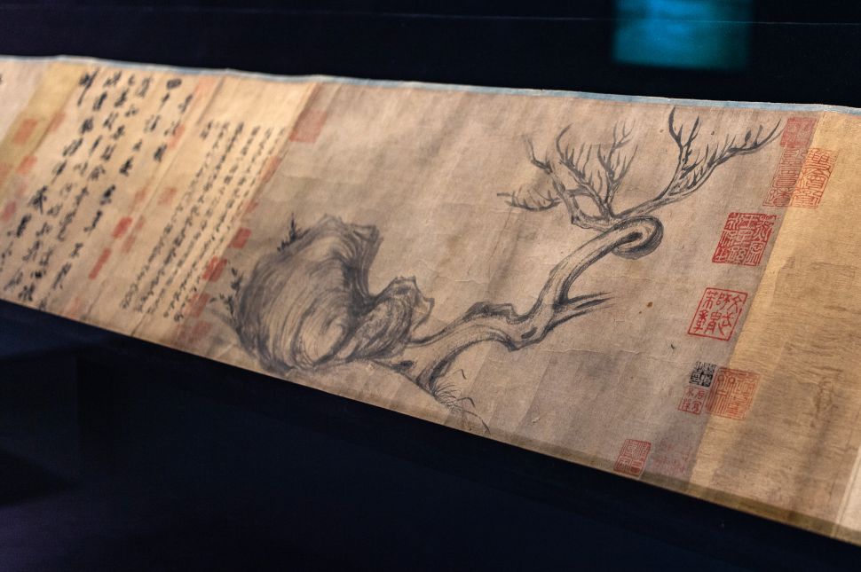 A section of the painting entitled 'Wood and Rock' by Song Dynasty pre-eminent scholar Su Shi