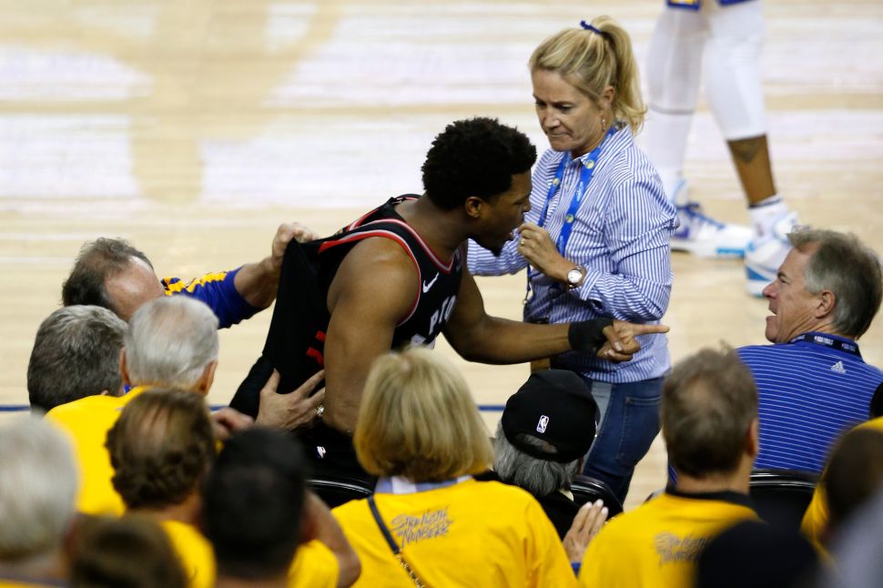 Prominent venture capitalist Mark Stevens was the person responsible for shoving the Raptors’ Kyle Lowry during the NBA finals.