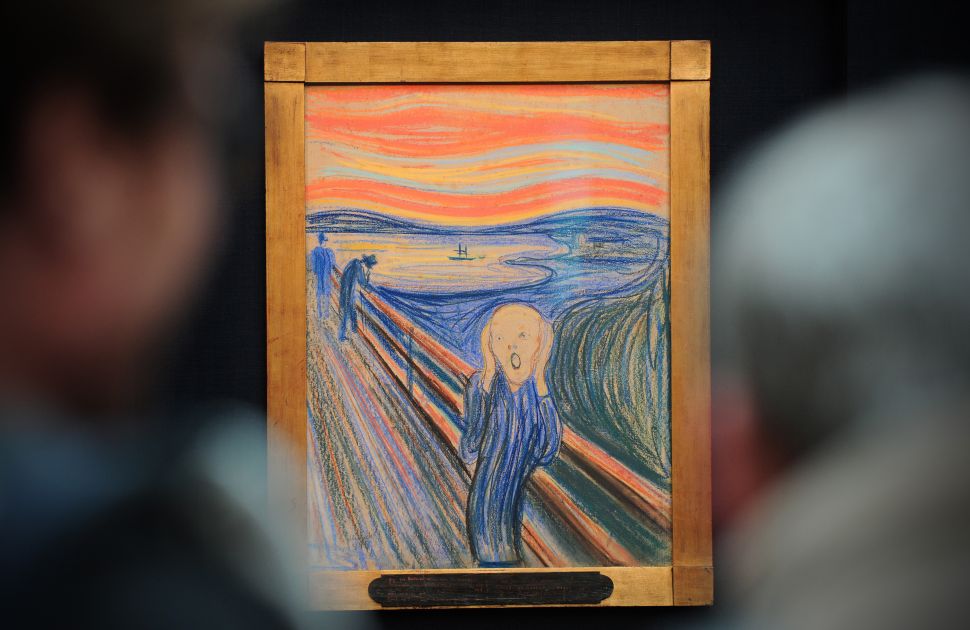 Edvard Munch's 1895 pastel on board work entitled 'The Scream'