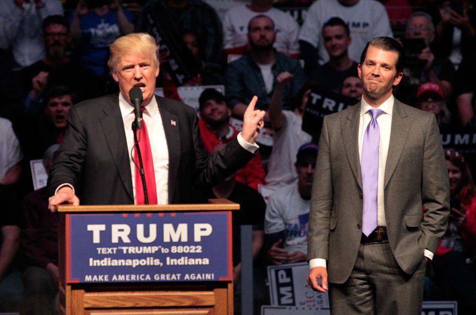 U.S. President Donald Trump and his son Donald Trump Jr.