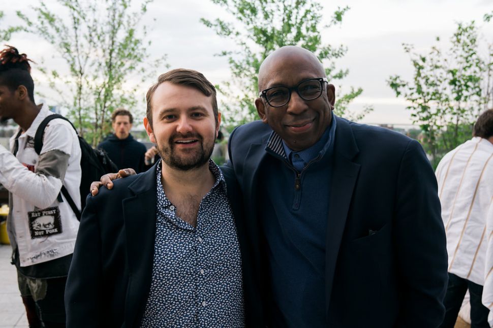 Daniel Spence with Cleveland banker Stephen M. Dalton at the 2018 Northside Festival.