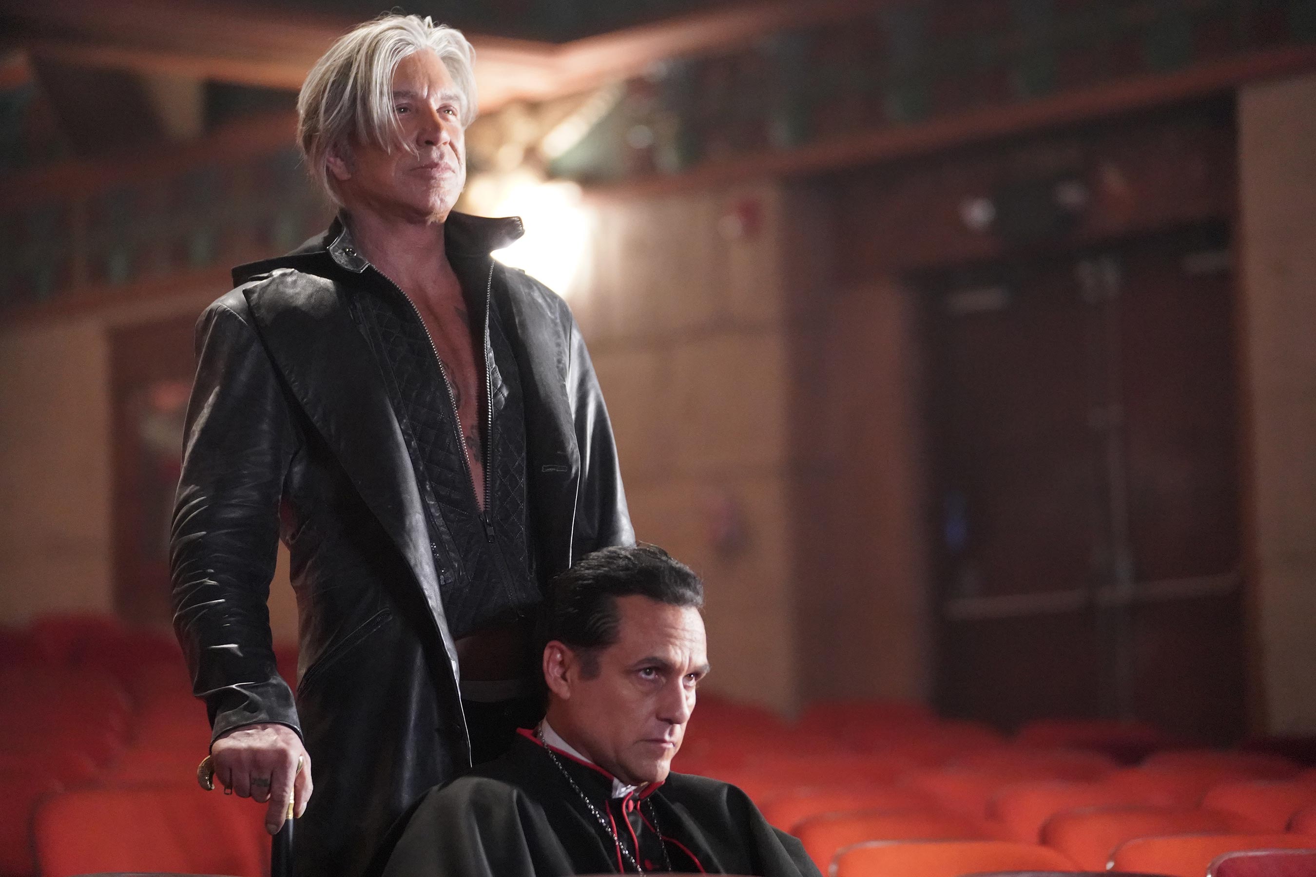 Mickey Rourke in Nightmare Cinema.