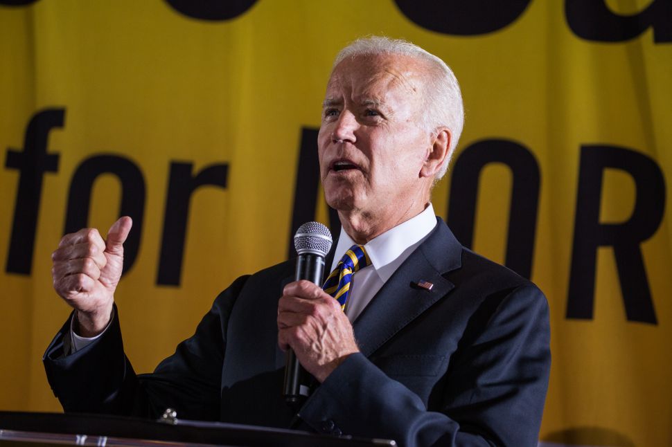 Joe Biden speaks at the Poor People's Moral Action Congress at Trinity University in Washington D.C.