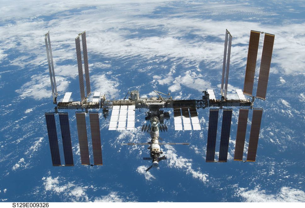 The International Space Station photographed soon after the space shuttle Atlantis and the station began their post-undocking relative separation on Nov. 25, 2009.