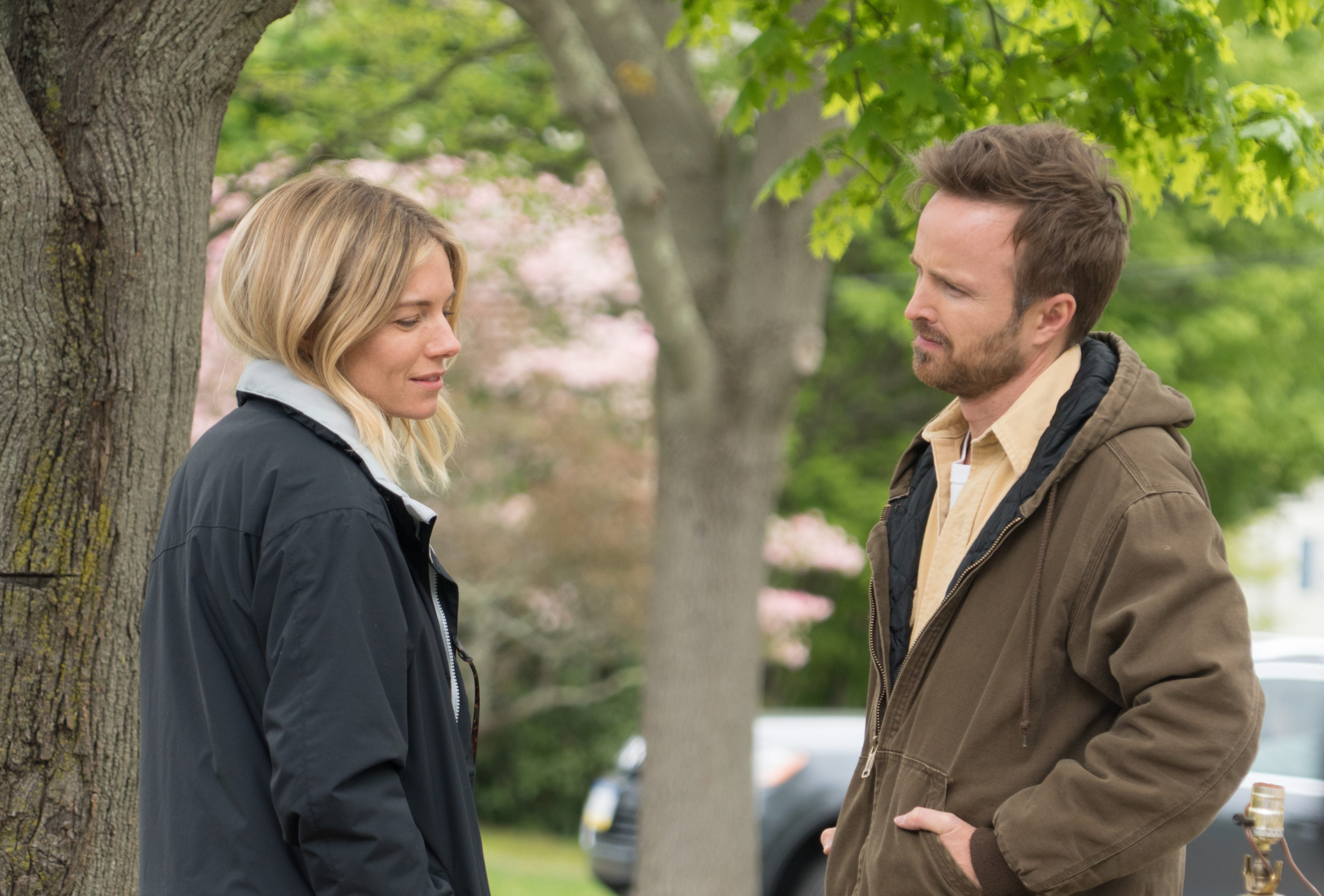 Sienna Miller and Aaron Paul in American Woman.