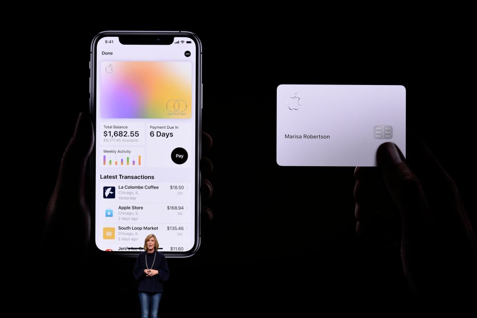 Jennifer Bailey, vice president of Apple Pay, speaks during an Apple product launch event on March 25, 2019 in Cupertino, California.