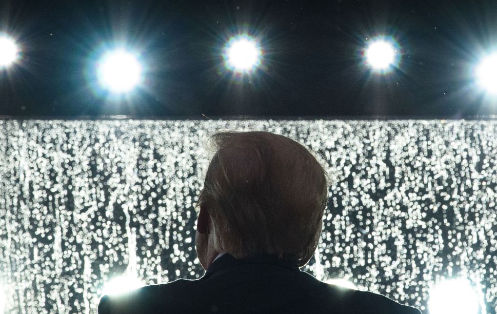 U.S. President Donald Trump speaks during his 'Salute to America' July 4 event at the Lincoln Memorial.