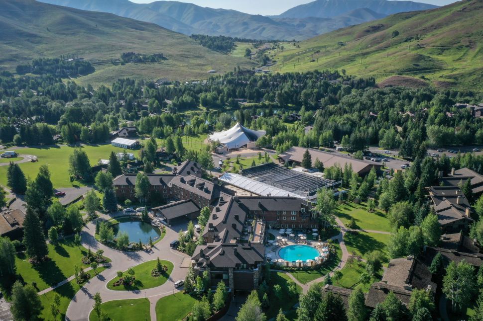 An aerial view of the Sun Valley Resort ahead of the annual Allen & Company Sun Valley Conference, July 9, 2019 in Sun Valley, Idaho.