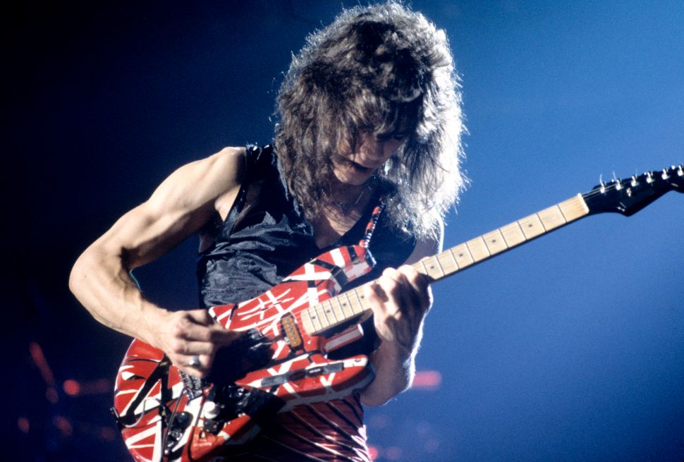 Eddie Van Halen from Van Halen performs during their 1980 U.S. tour. 
