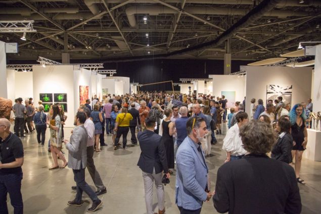 Visitors at the 2018 Seattle Art Fair.