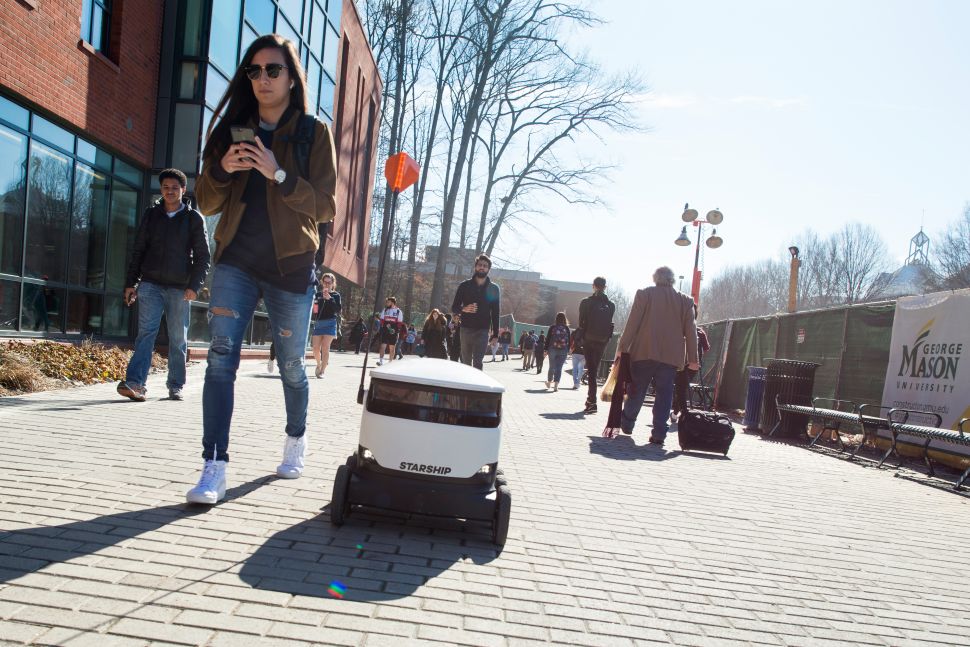 Starship Technologies' delivery robots arrive at college campuses this fall.