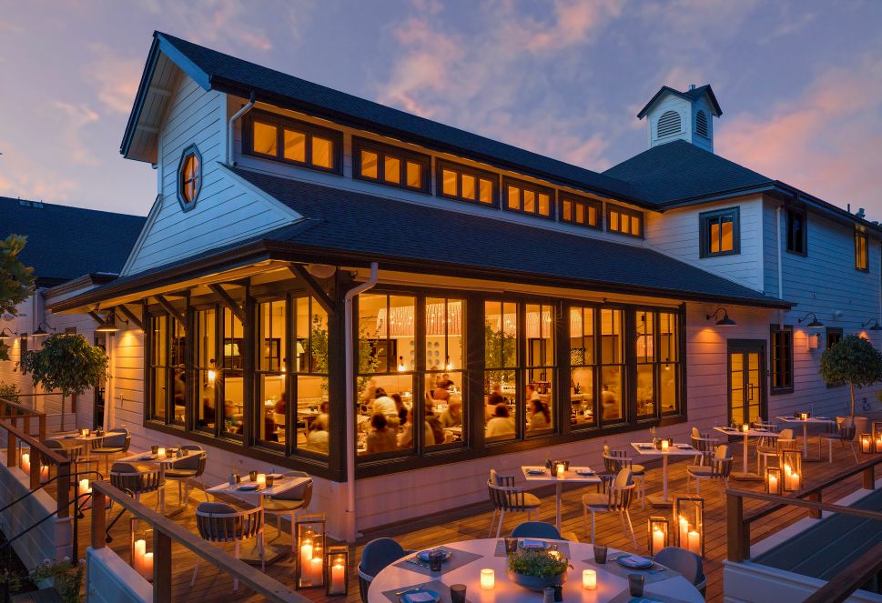 You can dine inside or al fresco at Layla.