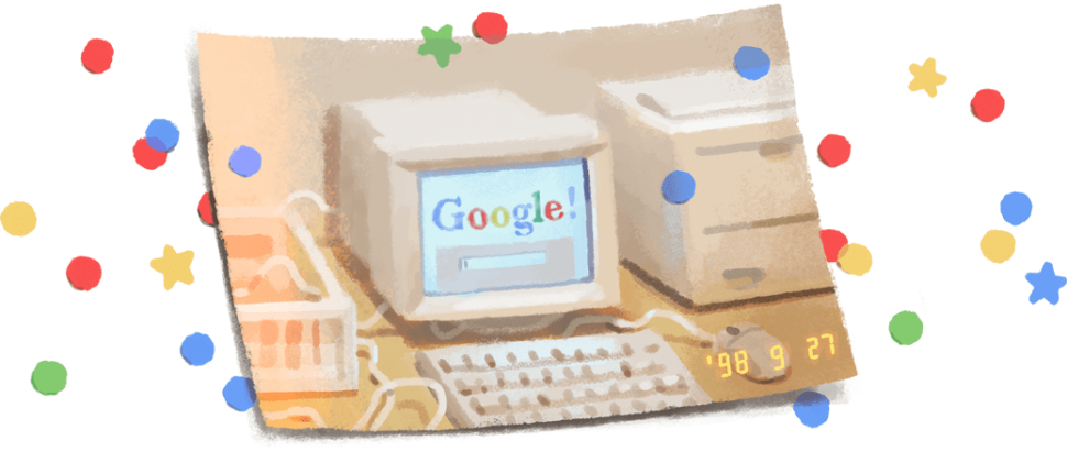 The Google doodle for Google's 21st birthday.