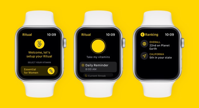 Ritual's new Apple Watch app.