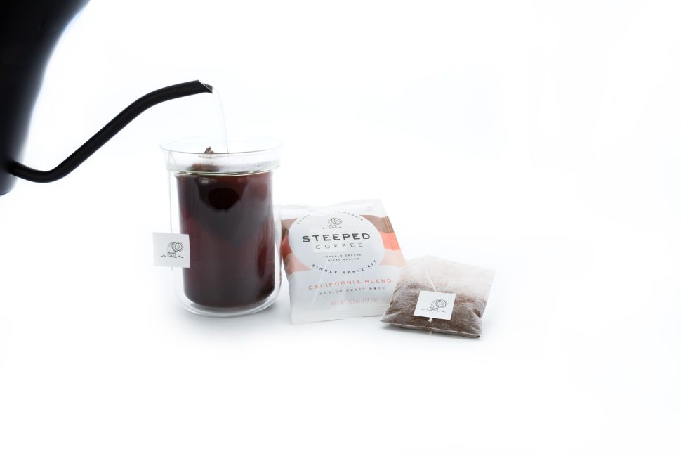 Steeped Coffee bags look a lot like their tea counterpart.
