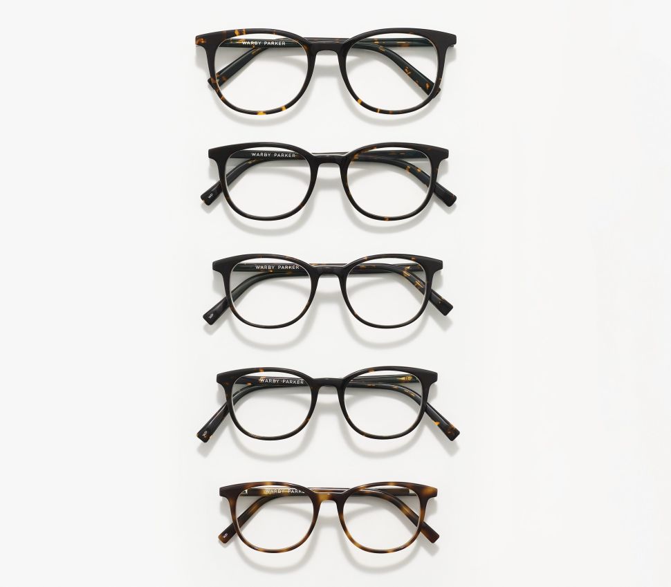 Warby Parker extended sizes collection will include five sizes per style.