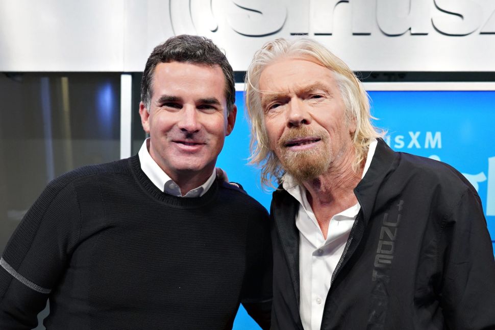 Under Armour CEO (L) Kevin Plank and Sir Richard Branson.