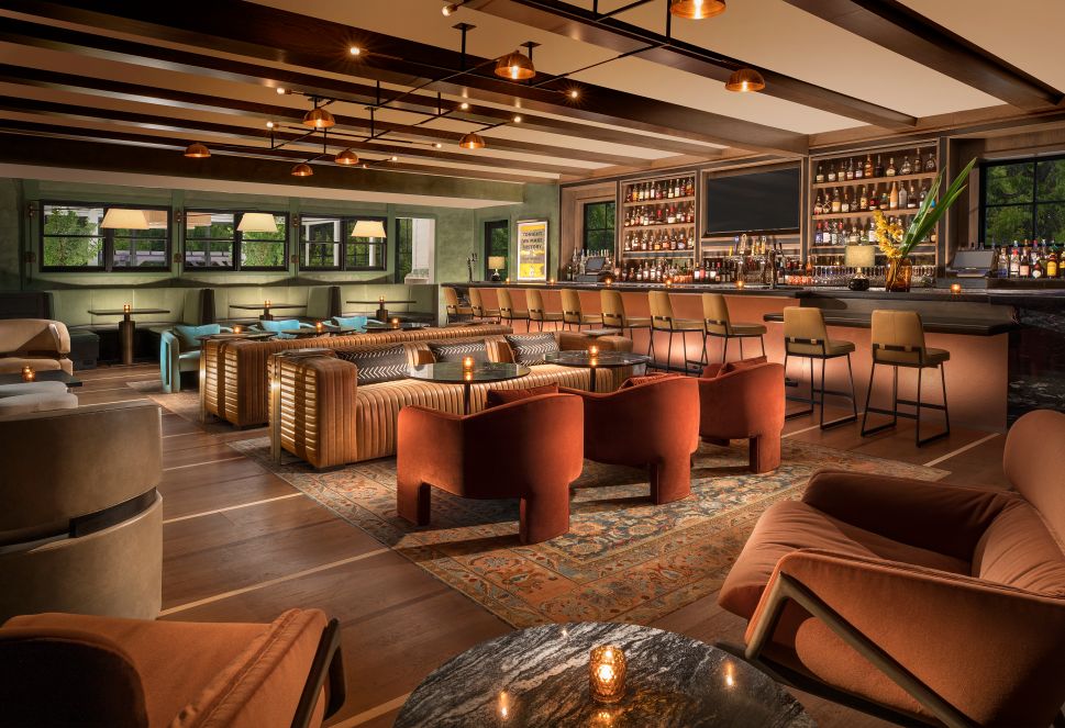 Sip on cocktails in the über cozy bar.