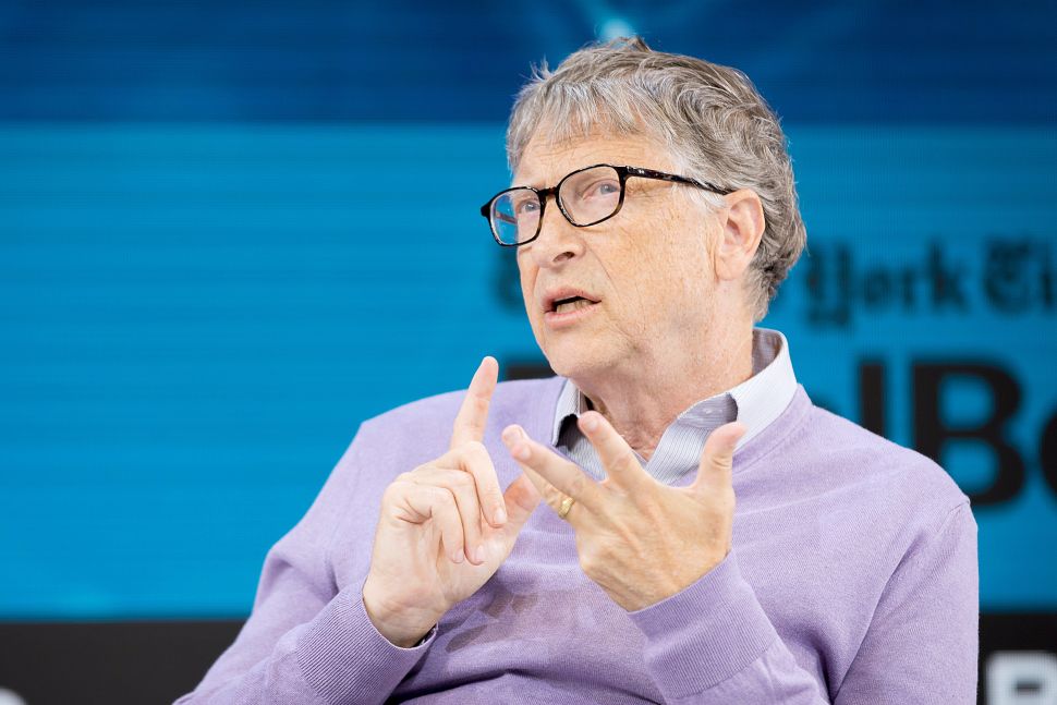 Bill Gates speaks onstage at the 2019 New York Times DealBook conference on November 6, 2019 in New York City.
