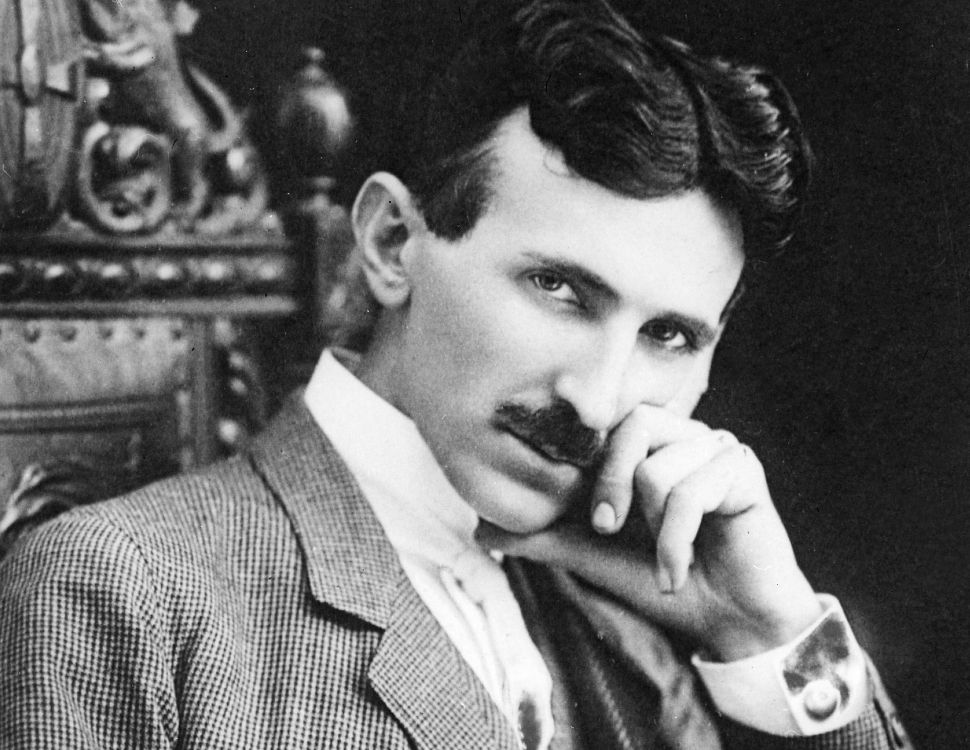 Serbian-American inventor, engineer and futurist Nikola Tesla (1856 - 1943) aged 40, circa 1896.