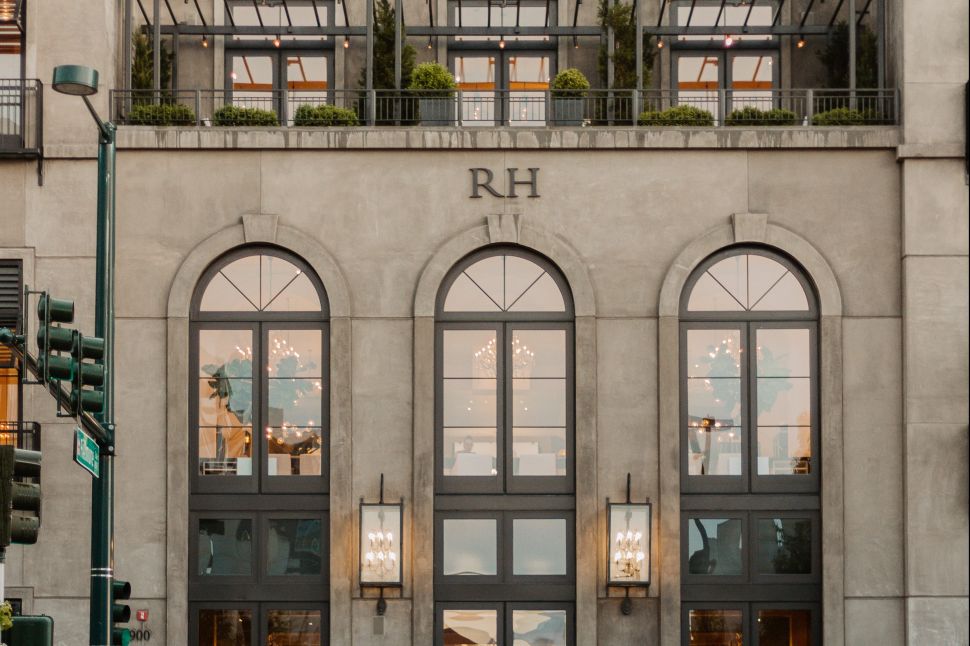 RH, formerly Restoration Hardware, is best known for its lavish storefronts.