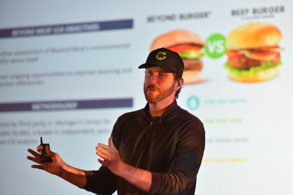 Ethan Brown, CEO of Beyond Meat, gave a hint about the company's foray into chicken in the new year.