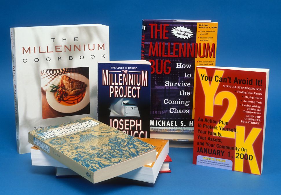 A sample of Y2K related books are photographed December 1, 1999 in New York City. 