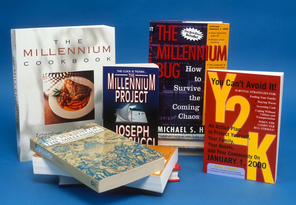 A sample of Y2K related books are photographed December 1, 1999 in New York City.
