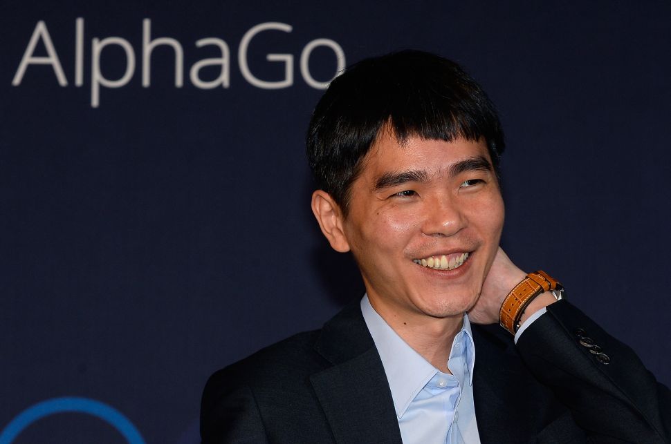 Korean Go player Lee Sedol attends the press conference after his match against Google's artificial intelligence program, AlphaGo on March 10, 2016 in Seoul, Korea.
