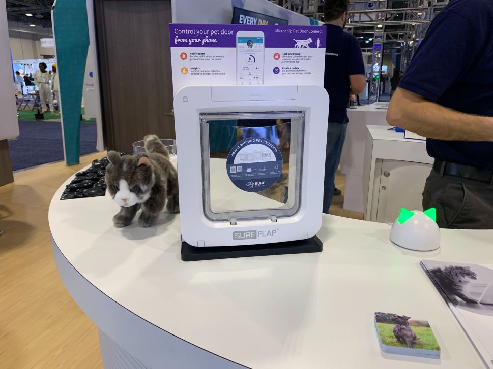 SureFlap pet door at CES 2020.